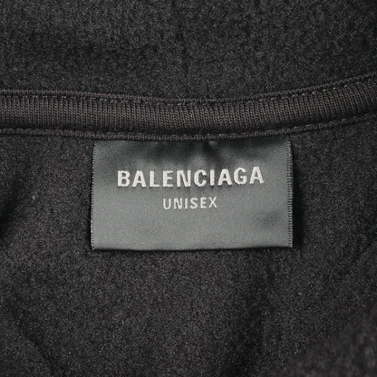 プルオーバーパーカー ロゴ ボア ブラック バレンシアガ トップス BALENCIAGA