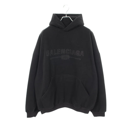 プルオーバーパーカー ロゴ ボア ブラック バレンシアガ トップス BALENCIAGA