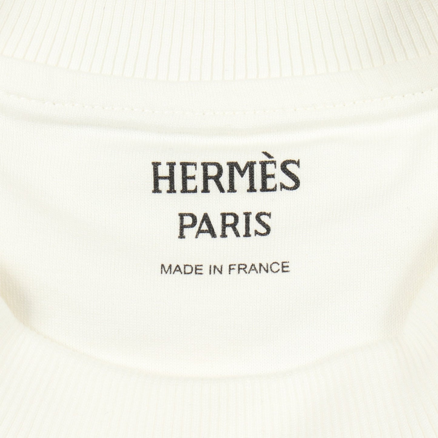 フェロヌリー リミックス スウェットシャツ コットン ホワイト ブラック エルメス トップス HERMES