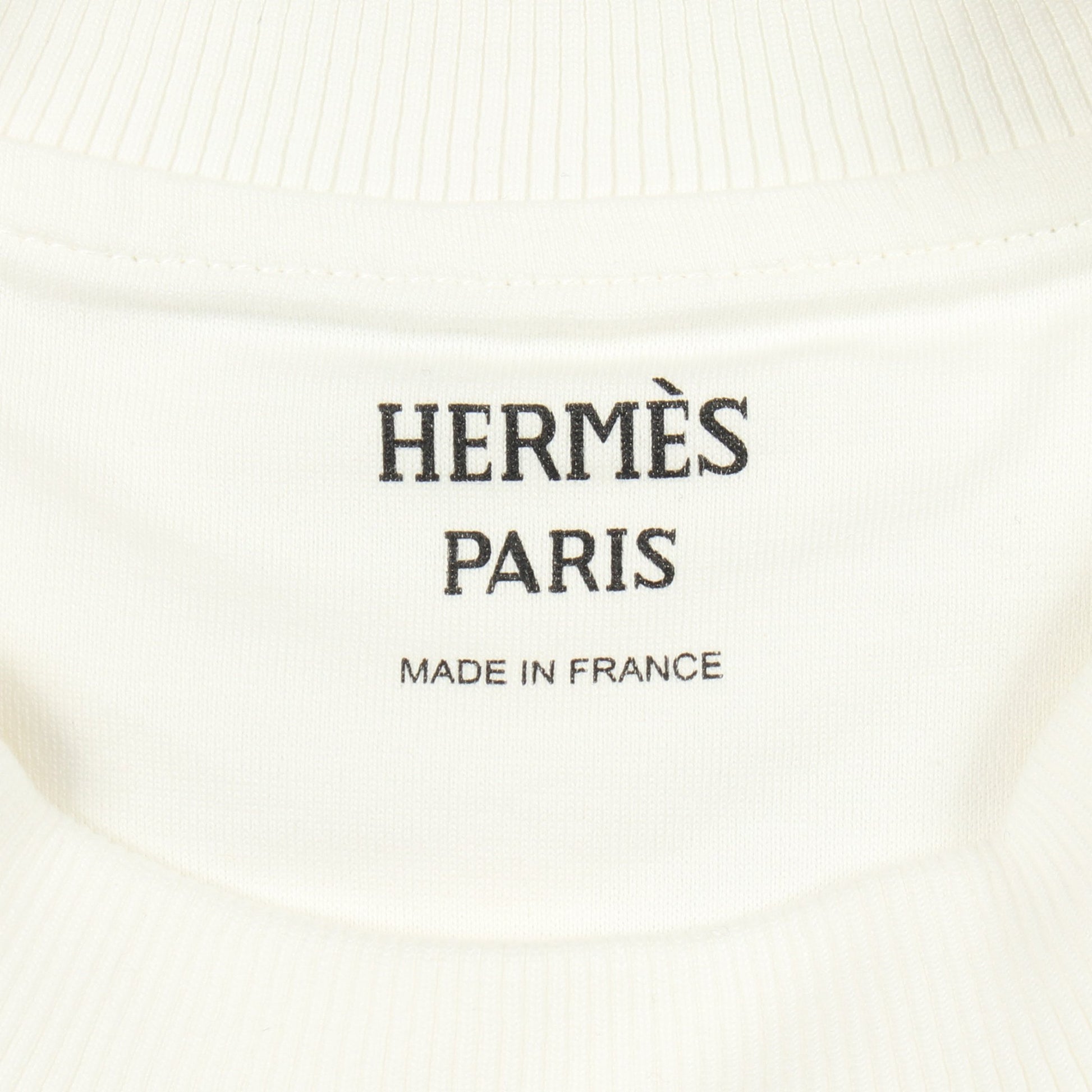 フェロヌリー リミックス スウェットシャツ コットン ホワイト ブラック エルメス トップス HERMES