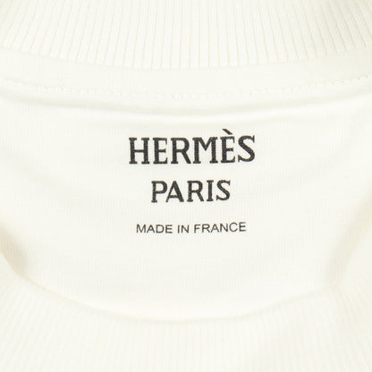 フェロヌリー リミックス スウェットシャツ コットン ホワイト ブラック エルメス トップス HERMES