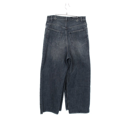 DOUBLE SIDE PANTS ダブルサイド デニムパンツ コットン インディゴブルー ダメージ加工 バレンシアガ ボトムス BALENCIAGA