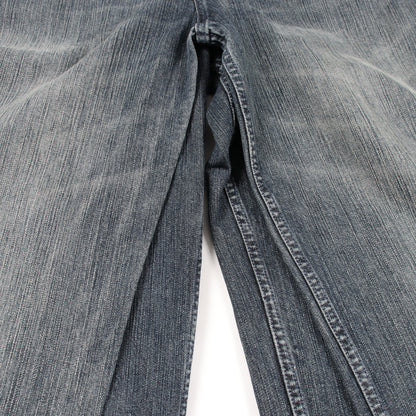 DOUBLE SIDE PANTS ダブルサイド デニムパンツ コットン インディゴブルー ダメージ加工 バレンシアガ ボトムス BALENCIAGA