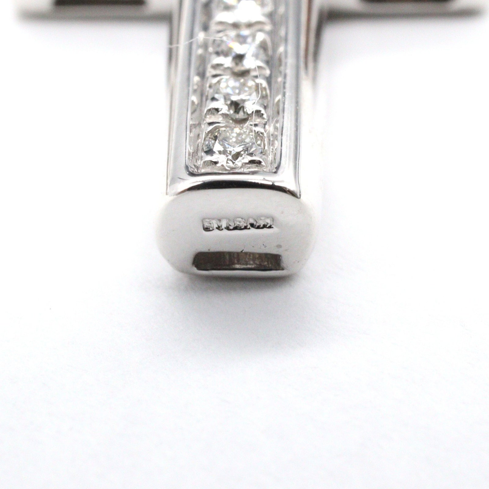 ラテンクロス ダイヤ ネックレス ネックレス K18WG ダイヤモンド ホワイトゴールド クリア ブルガリ アクセサリー BVLGARI