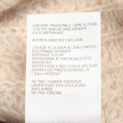 ハーフジップ ニット アルパカ ナイロン モヘヤ ベージュ バッシュ トップス ba&sh