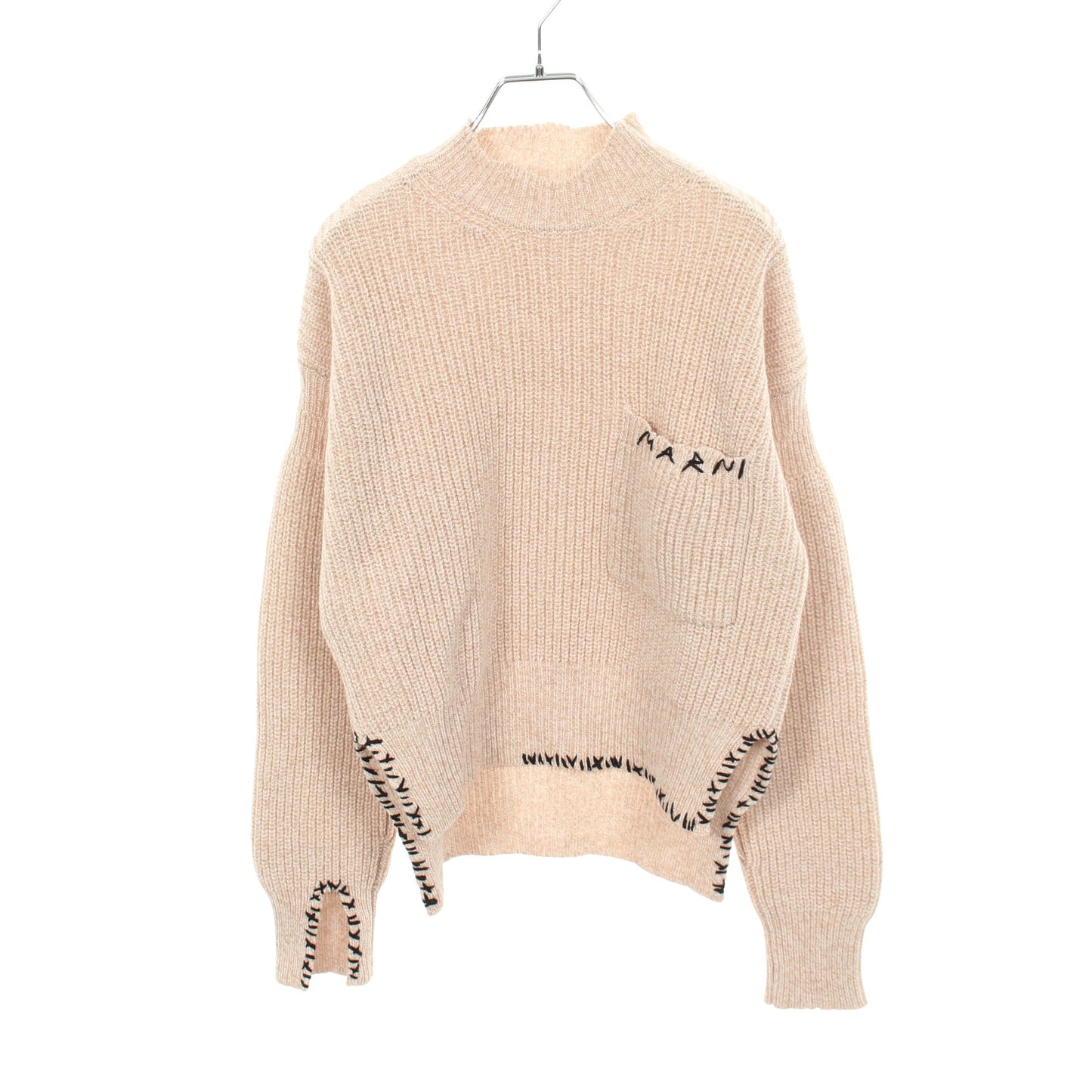 ハイネック ニット ウール ベージュ ブラック マルニ トップス MARNI