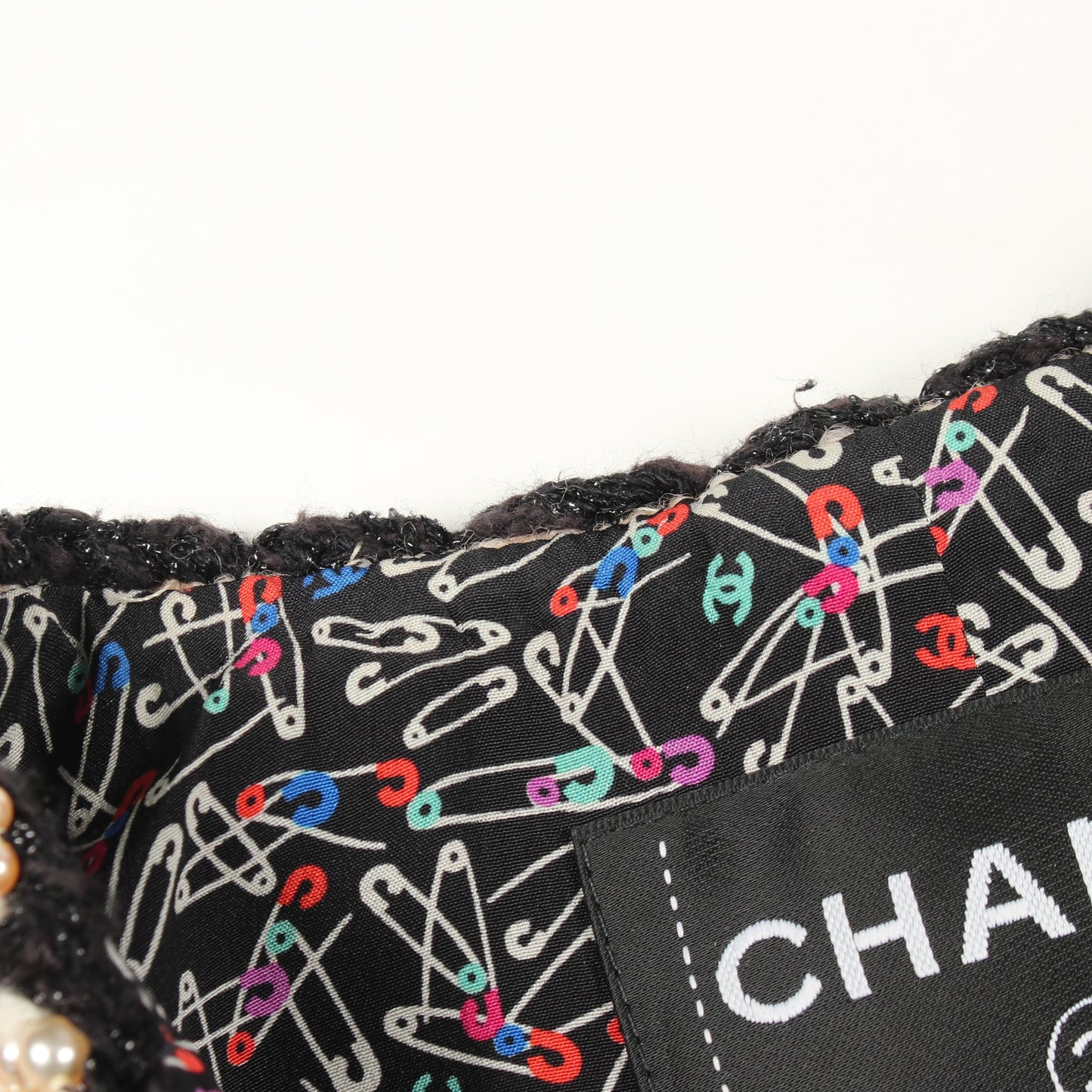 ツイード ノーカラージャケット ウール ピンクベージュ シャネル アウター CHANEL