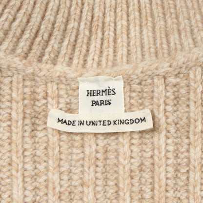 ニット タートルネック ウール ベージュ エルメス トップス HERMES