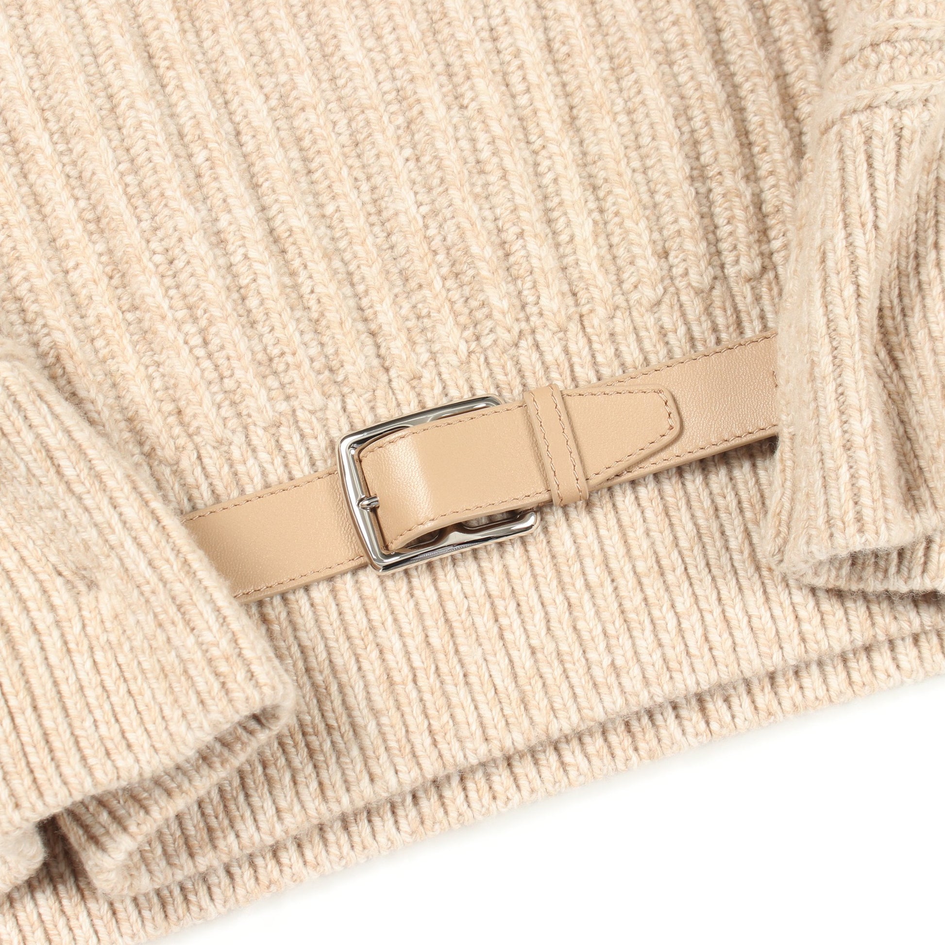 ニット タートルネック ウール ベージュ エルメス トップス HERMES
