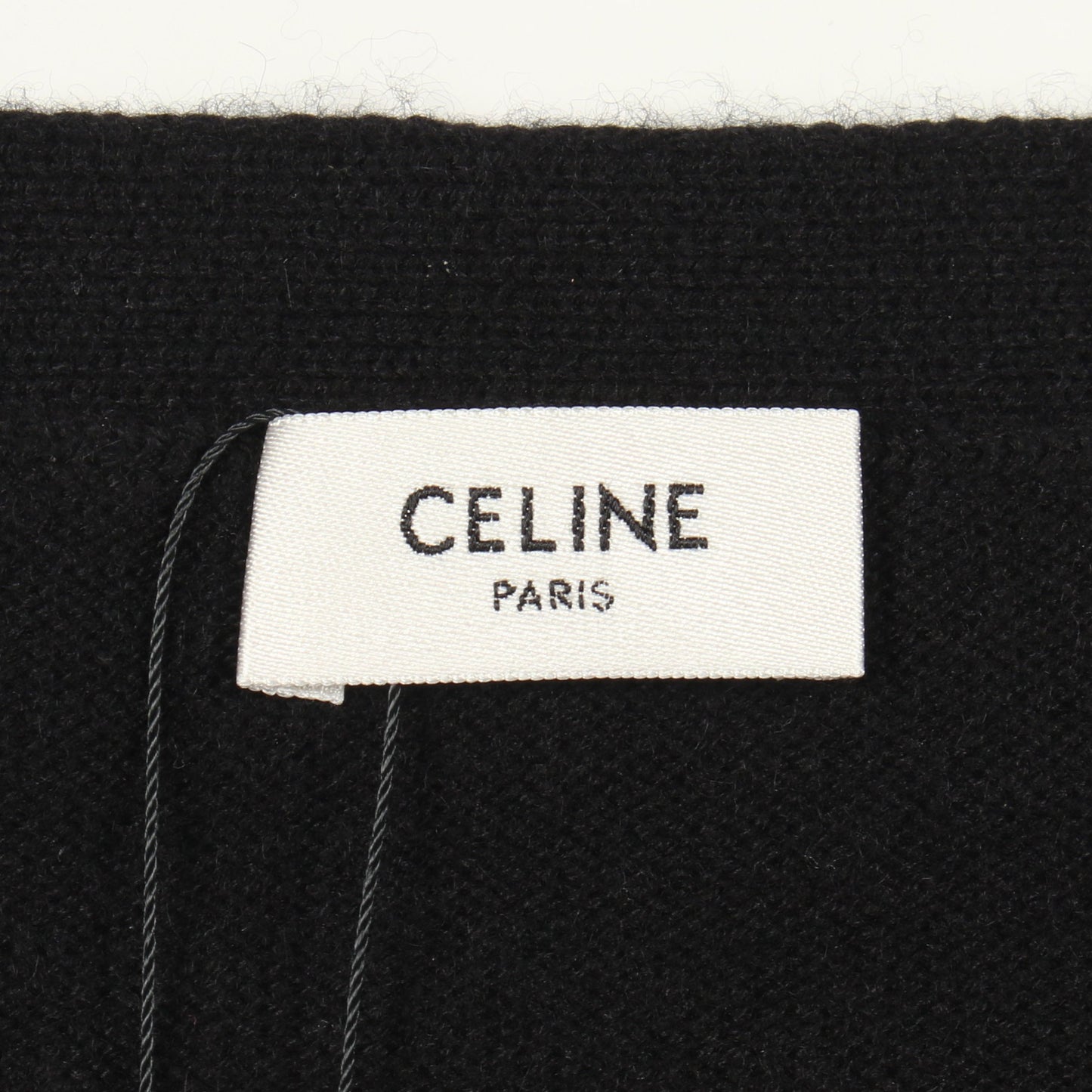 トリオンフ グルメット カーディガン Vネック コットン ブラック セリーヌ トップス CELINE