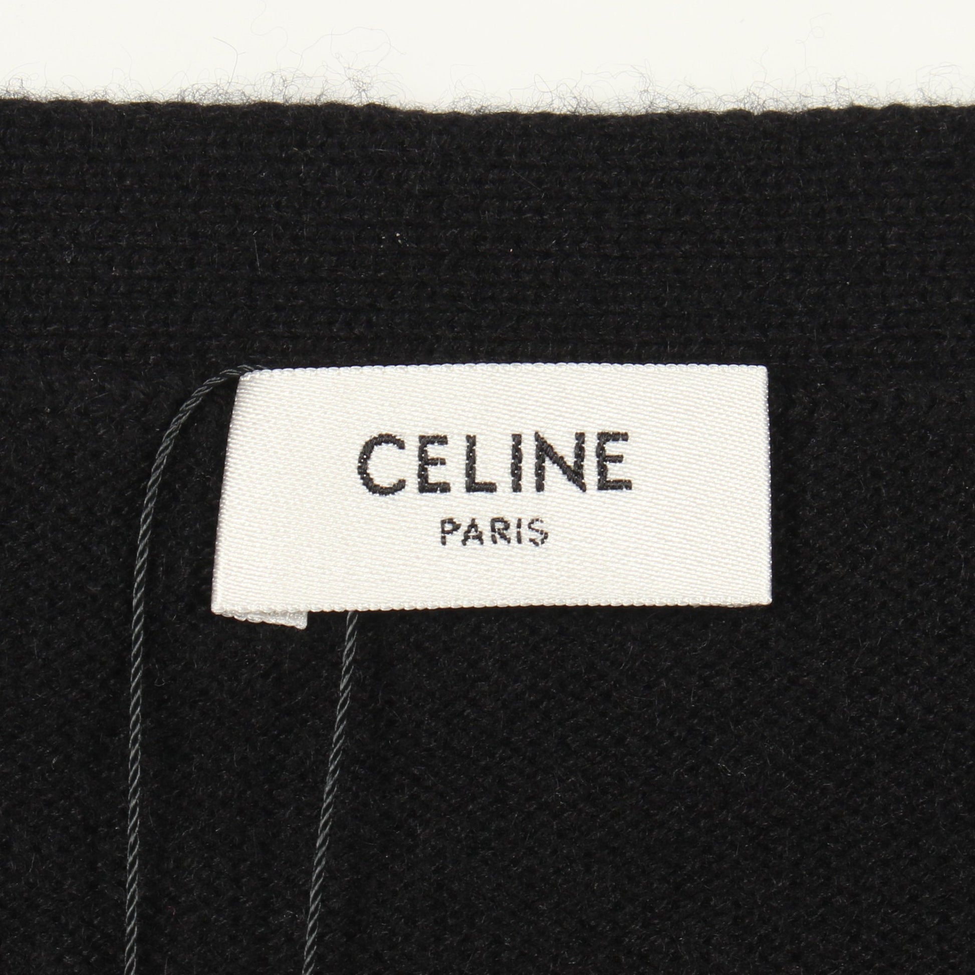 トリオンフ グルメット カーディガン Vネック コットン ブラック セリーヌ トップス CELINE