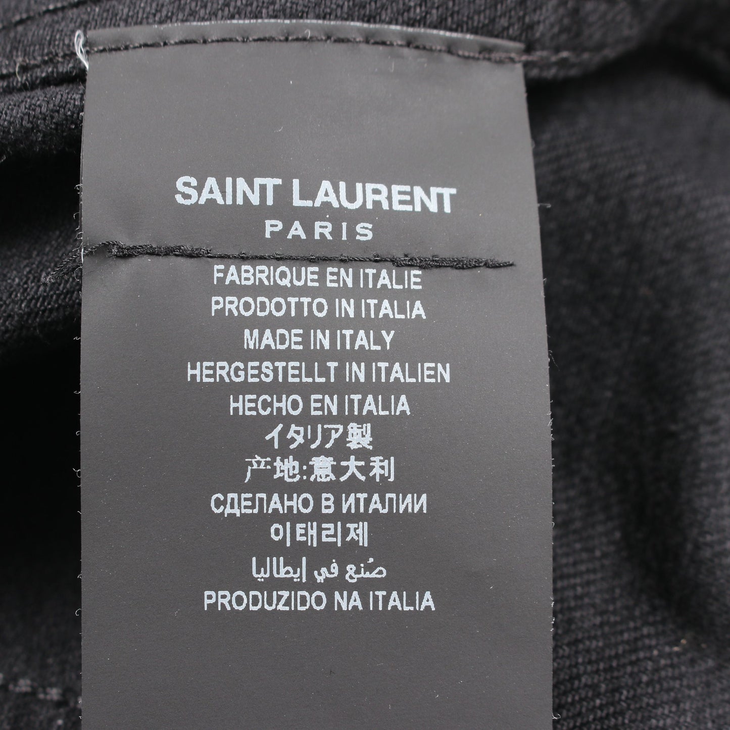 デニムジャケット コットン ブラック サンローランパリ アウター SAINT LAURENT PARIS