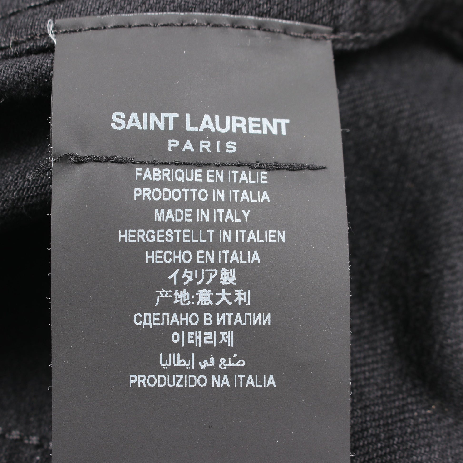 デニムジャケット コットン ブラック サンローランパリ アウター SAINT LAURENT PARIS