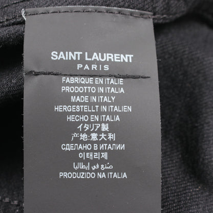 デニムジャケット コットン ブラック サンローランパリ アウター SAINT LAURENT PARIS