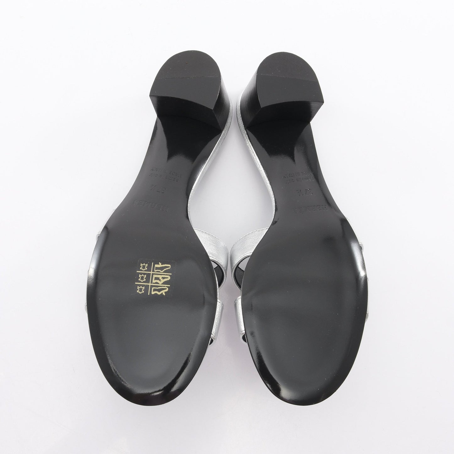 オアジス ミュール サンダル レザー シルバー エルメス