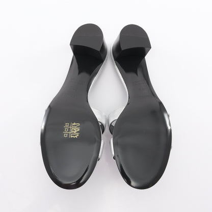 オアジス ミュール サンダル レザー シルバー エルメス