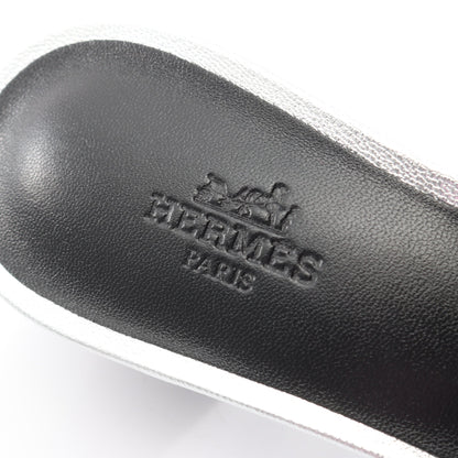 オアジス ミュール サンダル レザー シルバー エルメス