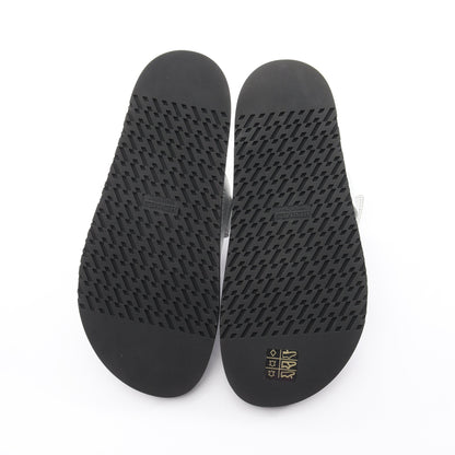 シプレ スライドサンダル レザー シルバー エルメス