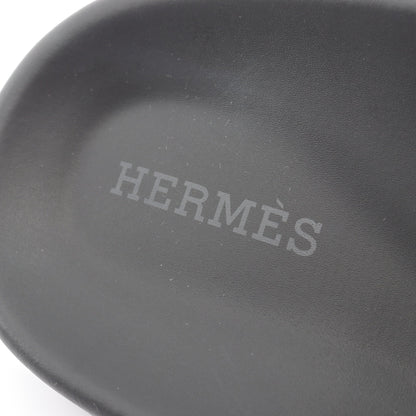 シプレ スライドサンダル レザー シルバー エルメス