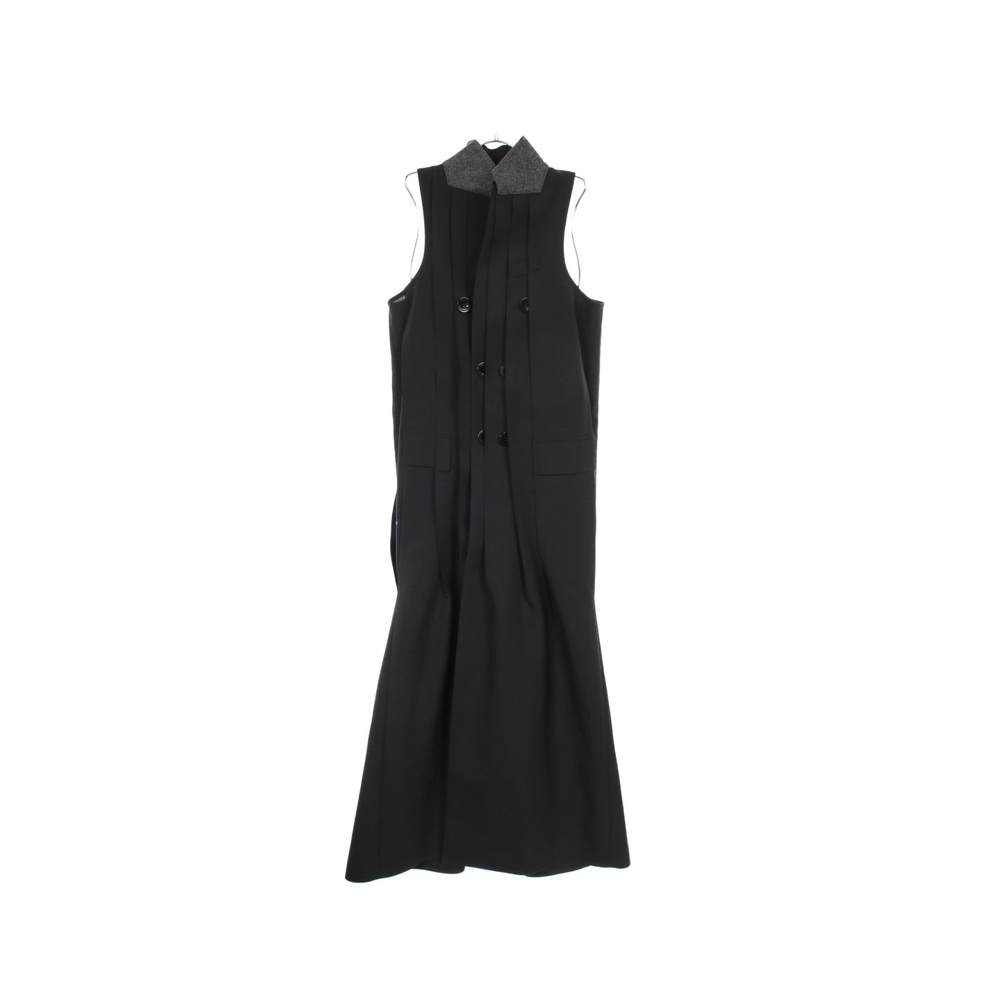 Suiting Coat Dress ロングジレ ワンピース ウール ブラック グレー サカイ ワンピース sacai