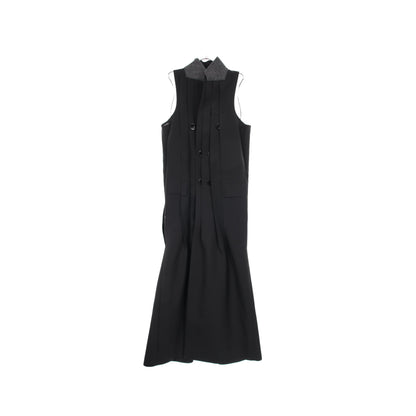 Suiting Coat Dress ロングジレ ワンピース ウール ブラック グレー サカイ ワンピース sacai