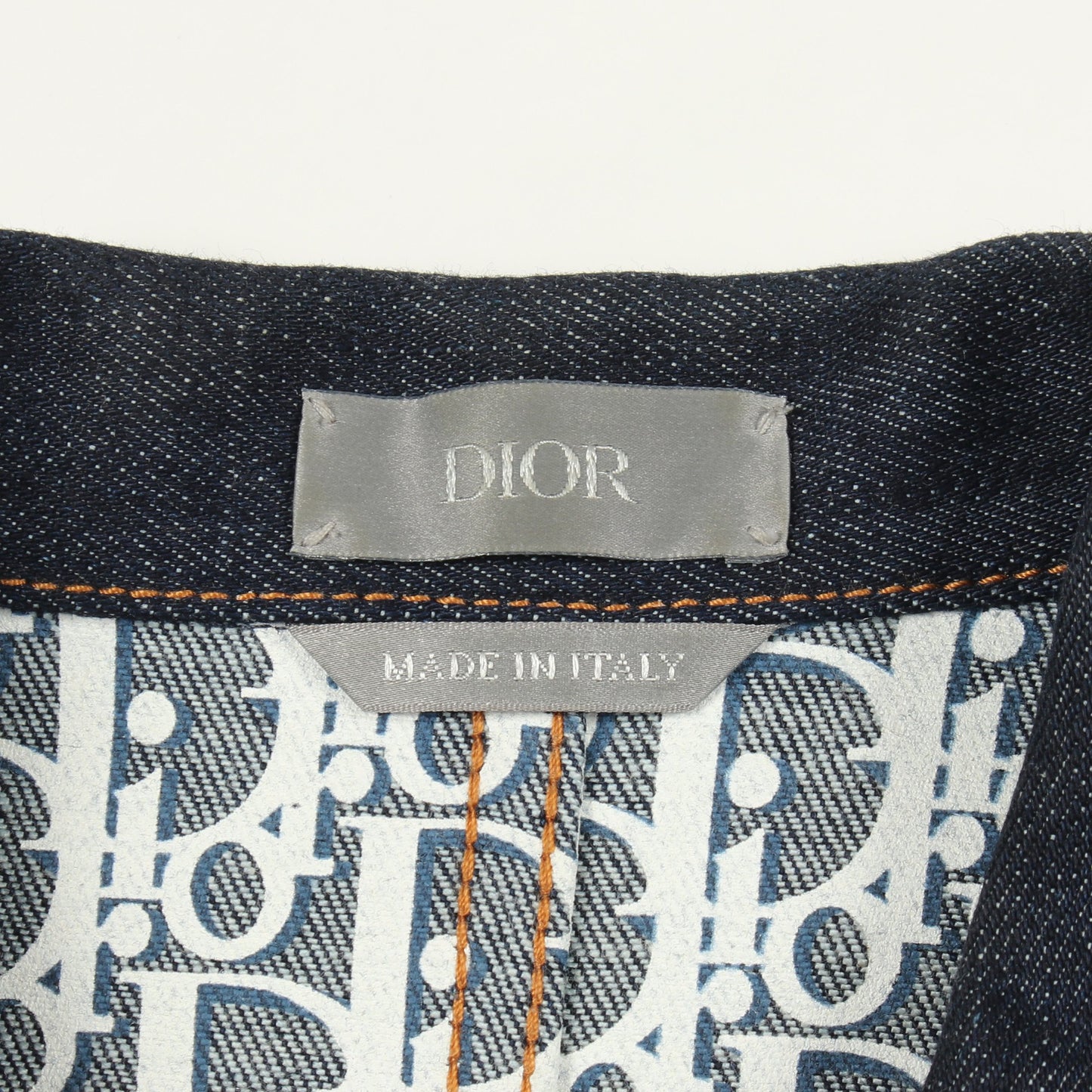 オブリーク デニムジャケット コットン インディゴブルー ディオール アウター DIOR