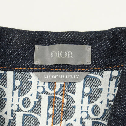 オブリーク デニムジャケット コットン インディゴブルー ディオール アウター DIOR
