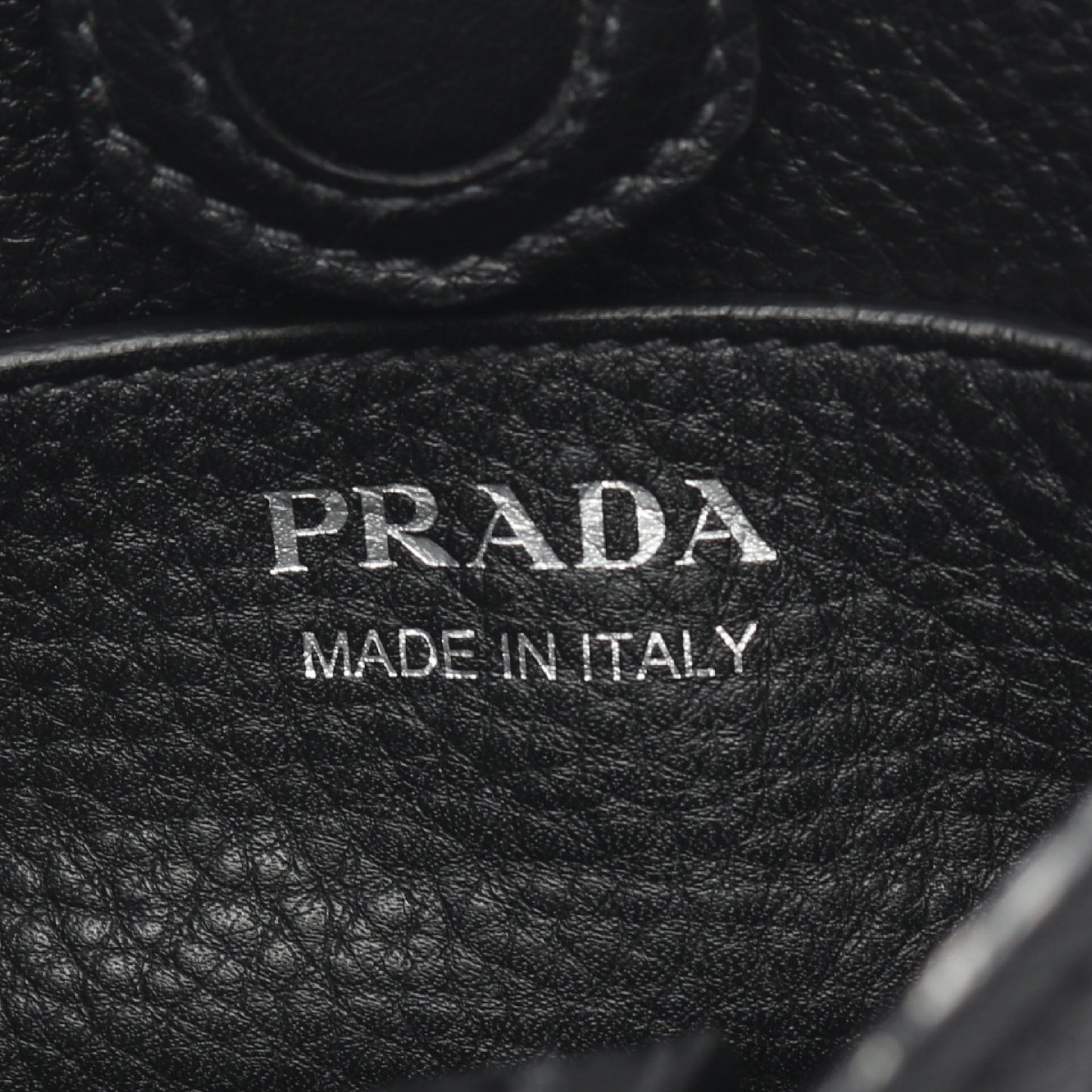 VIT.DAINO SOFT ショルダーバッグ レザー キャンバス ブラック 2WAY プラダ バッグ PRADA