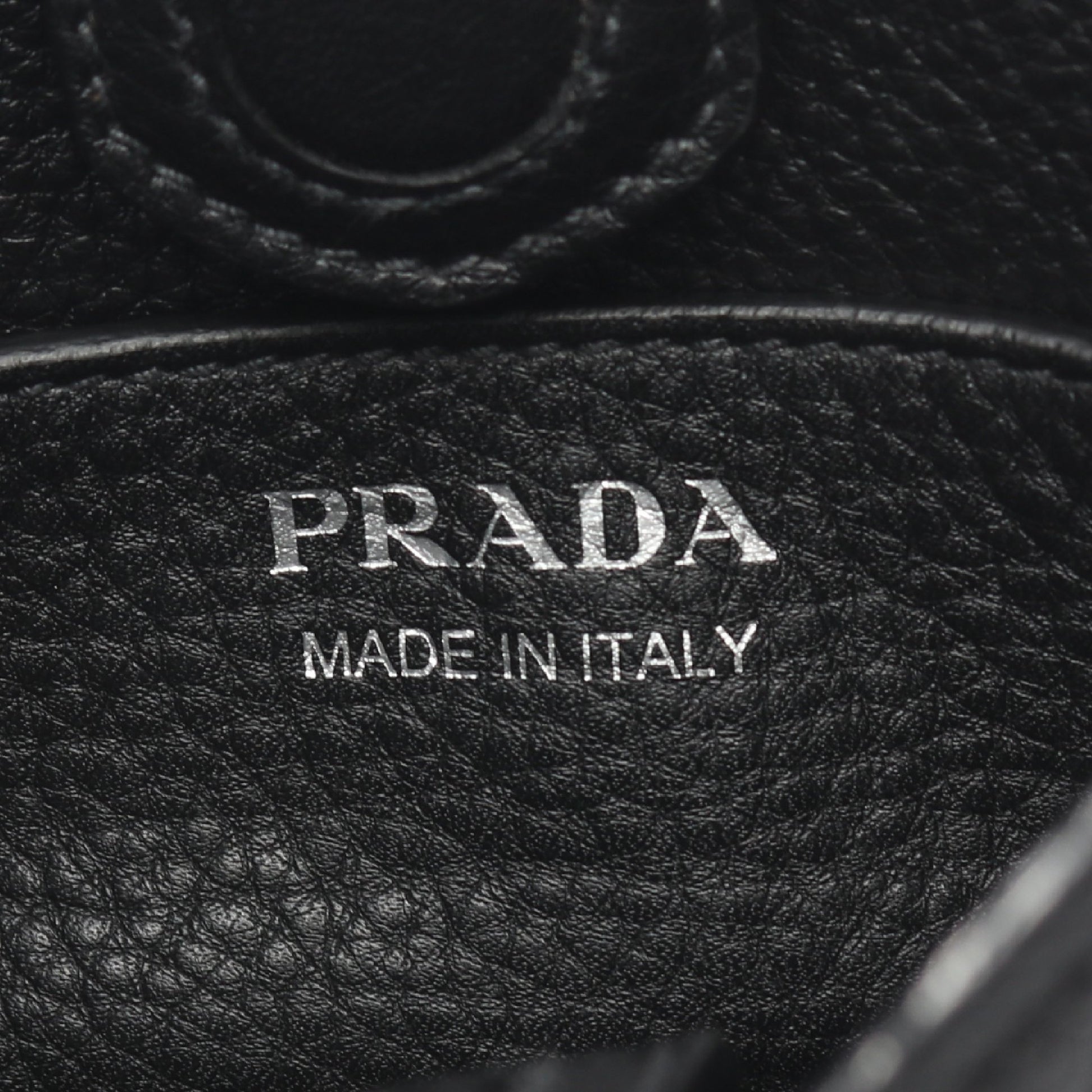 VIT.DAINO SOFT ショルダーバッグ レザー キャンバス ブラック 2WAY プラダ バッグ PRADA