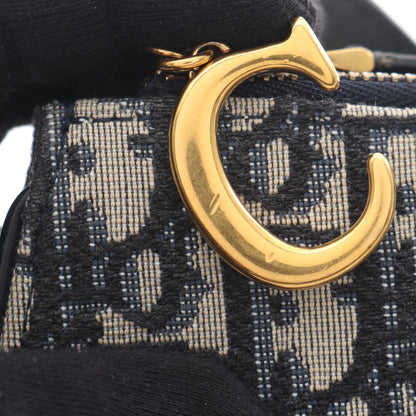 SADDLE サドル ポーチ オブリーク ショルダーバッグ キャンバス レザー ベージュ ネイビー クリスチャンディオール バッグ Christian Dior