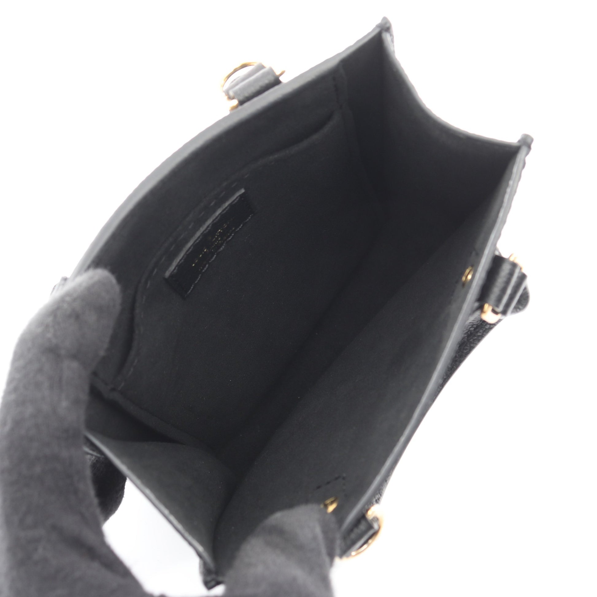 プティット サックプラ バイカラーモノグラムアンプラント ハンドバッグ レザー ブラック ベージュ 2WAY ルイヴィトン バッグ LOUIS VUITTON