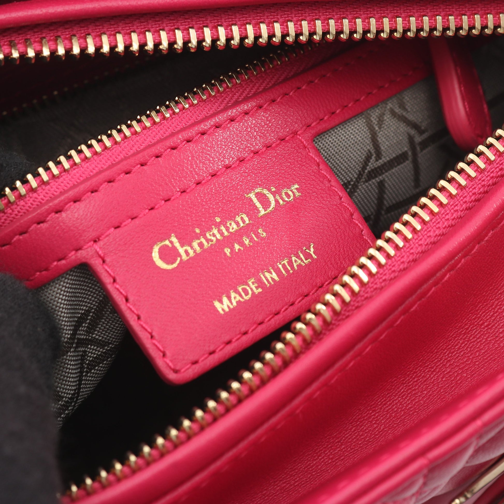 LADY DIOR レディディオール カナージュ ハンドバッグ レザー ピンクパープル 2WAY クリスチャンディオール バッグ Christian Dior