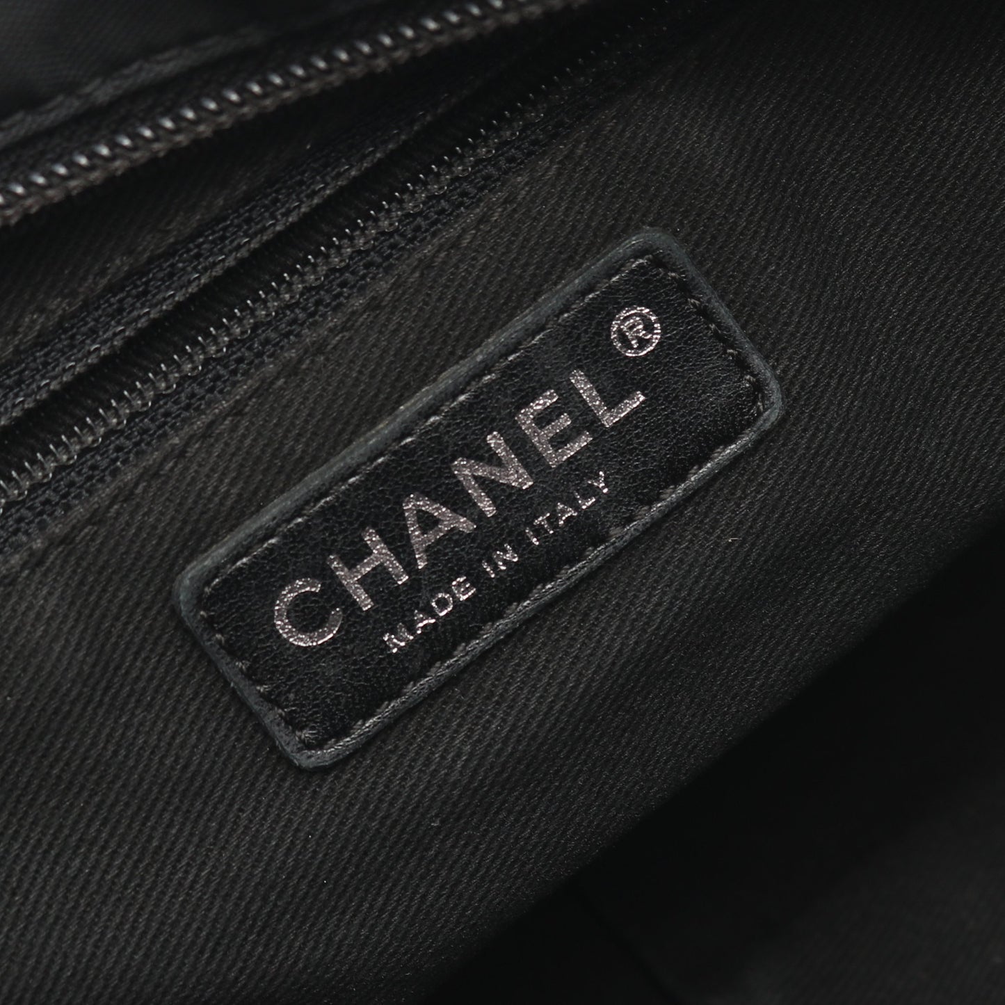 パリニューヨークライン ハンドバッグ トートバッグ ナイロン レザー ブラック シルバー金具 シャネル バッグ CHANEL