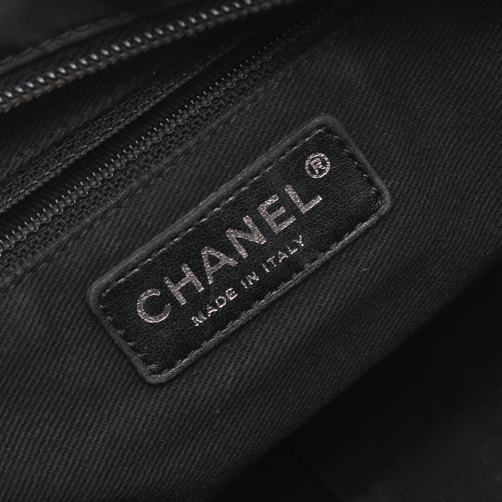 パリニューヨークライン ハンドバッグ トートバッグ ナイロン レザー ブラック シルバー金具 シャネル バッグ CHANEL