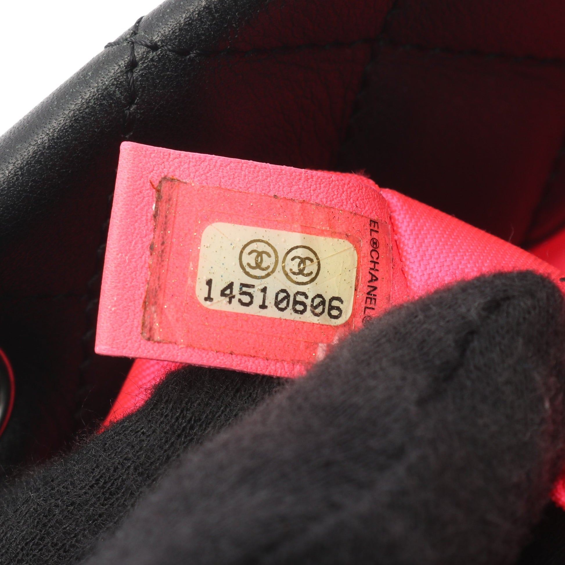 カンボンライン ミディアム ハンドバッグ トートバッグ レザー エナメルレザー ブラック シルバー金具 シャネル バッグ CHANEL