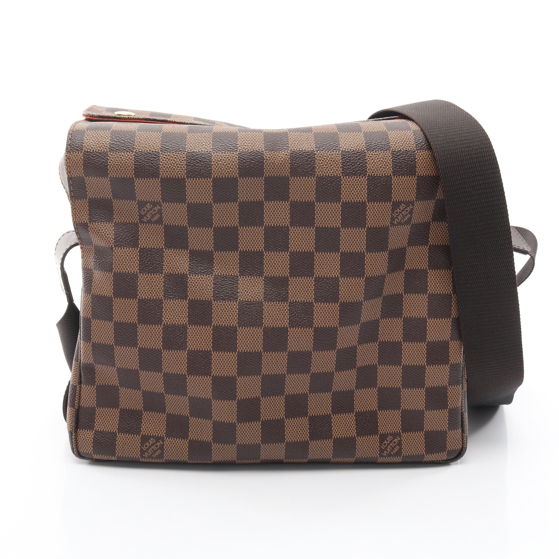 ナヴィグリオ ダミエエベヌ ショルダーバッグ PVC レザー ブラウン ルイヴィトン バッグ LOUIS VUITTON