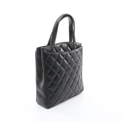 マトラッセ ハンドバッグ トートバッグ キャビアスキン ブラック ゴールド金具 シャネル バッグ CHANEL