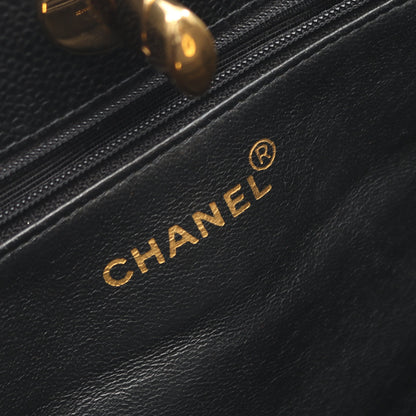 マトラッセ ハンドバッグ トートバッグ キャビアスキン ブラック ゴールド金具 シャネル バッグ CHANEL