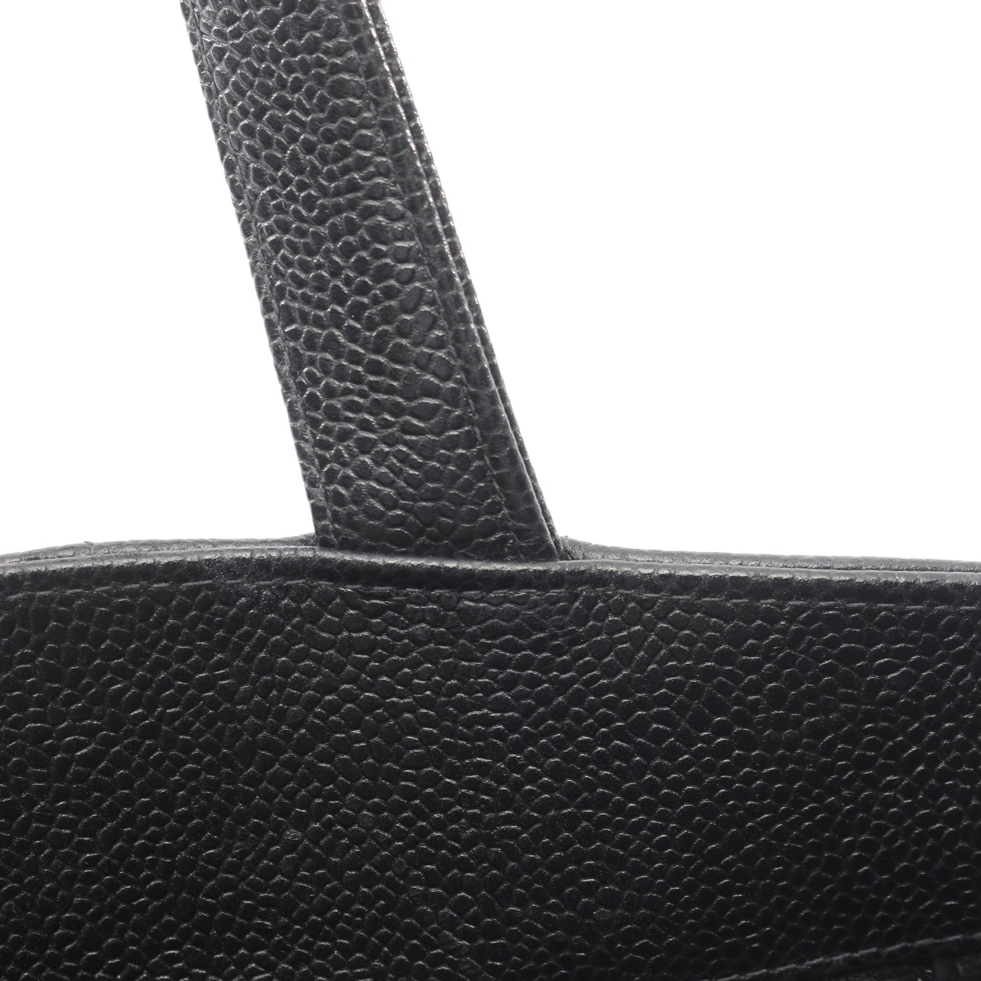 マトラッセ ハンドバッグ トートバッグ キャビアスキン ブラック ゴールド金具 シャネル バッグ CHANEL