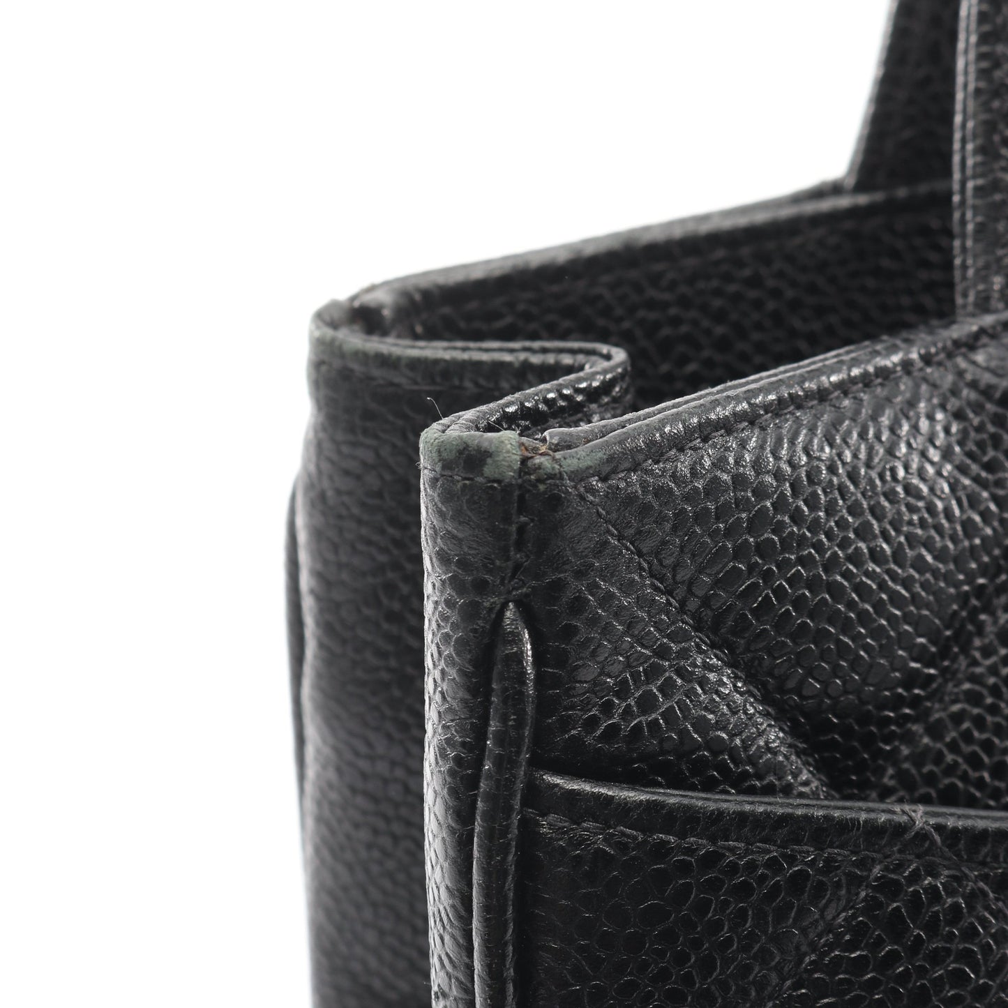 マトラッセ ハンドバッグ トートバッグ キャビアスキン ブラック ゴールド金具 シャネル バッグ CHANEL