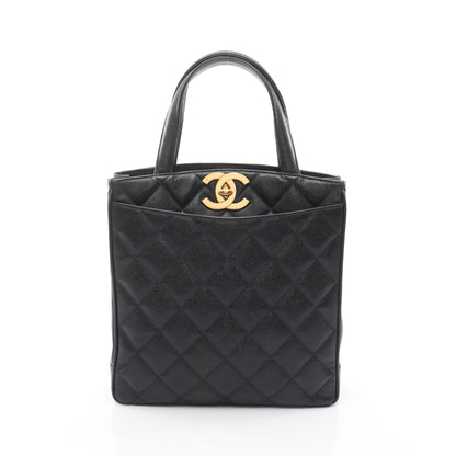 マトラッセ ハンドバッグ トートバッグ キャビアスキン ブラック ゴールド金具 シャネル バッグ CHANEL