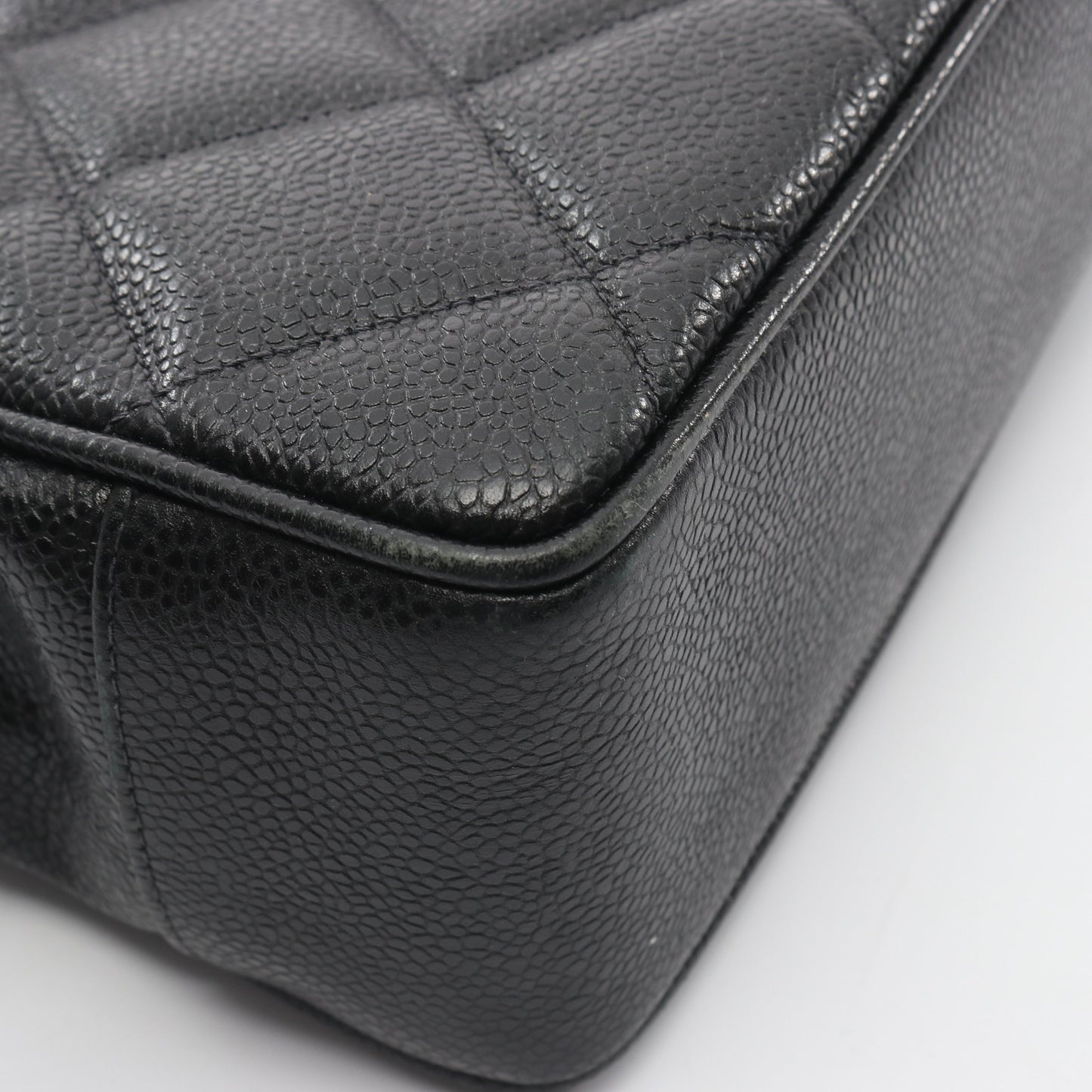 マトラッセ ハンドバッグ トートバッグ キャビアスキン ブラック ゴールド金具 シャネル バッグ CHANEL