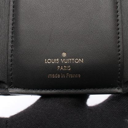 ポルトフォイユ カプシーヌ コンパクト フラワーキルティング 三つ折り財布 レザー ブラック ルイヴィトン 財布・小物 LOUIS VUITTON