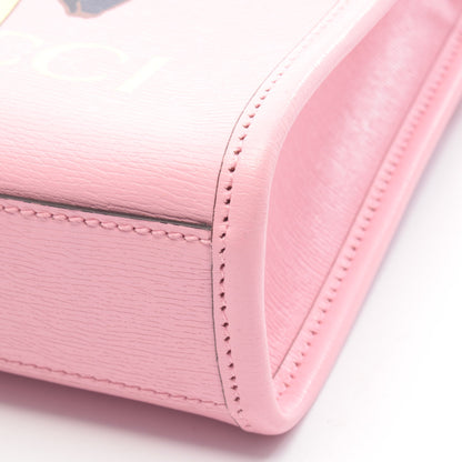 GUCCI × ばなにゃ ミニトートバッグ ハンドバッグ レザー ピンク イエロー 2WAY グッチ バッグ GUCCI