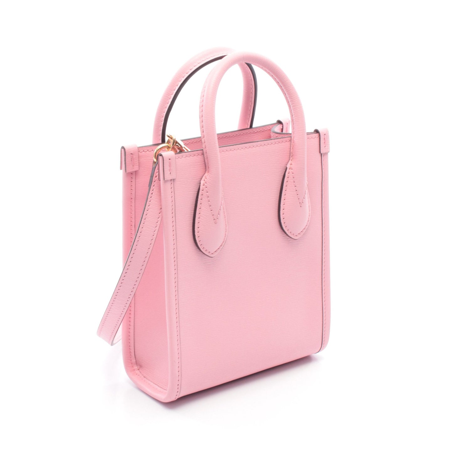 GUCCI × ばなにゃ ミニトートバッグ ハンドバッグ レザー ピンク イエロー 2WAY グッチ バッグ GUCCI