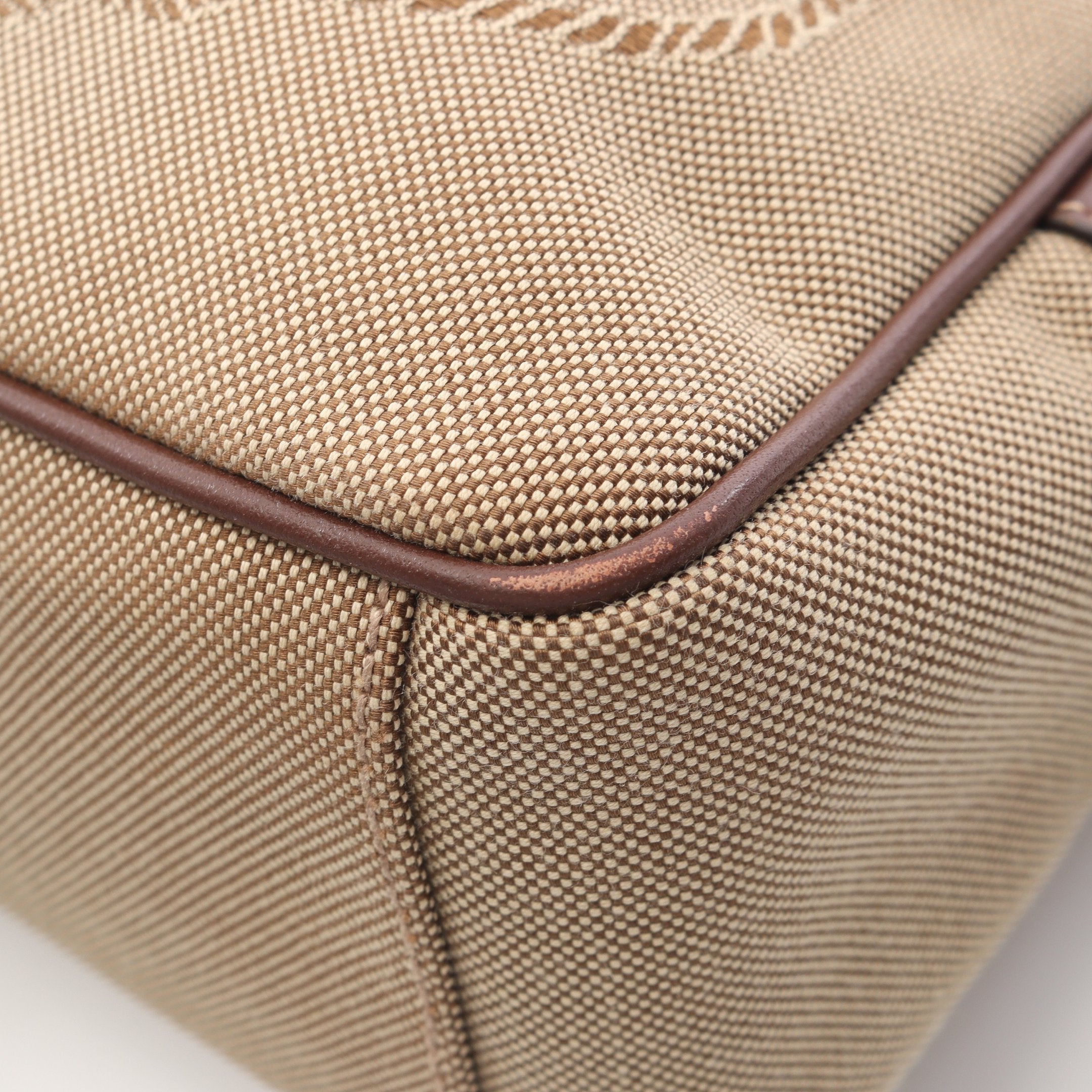 LOGO JACQUARD ロゴジャガード ショルダーバッグ キャンバス レザー