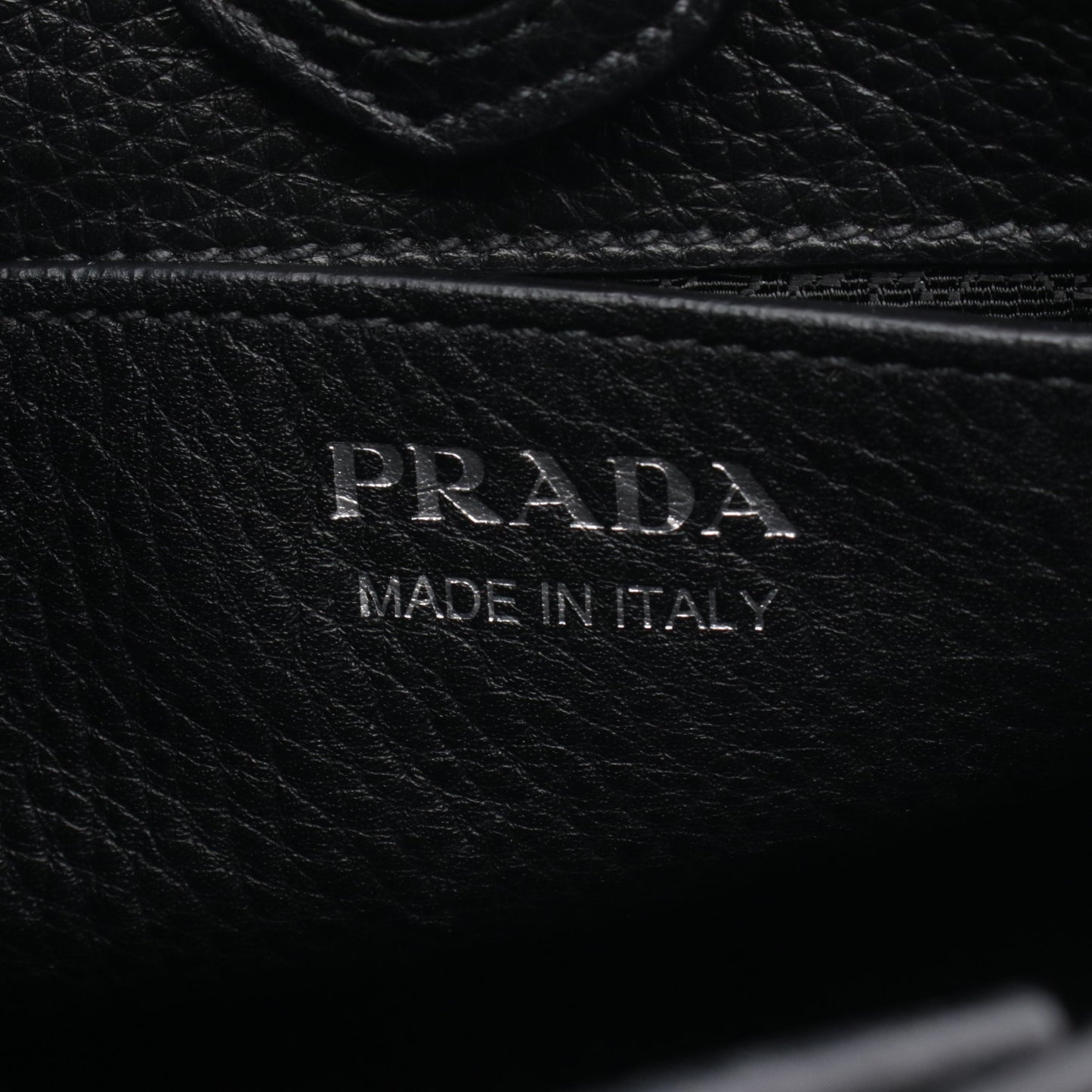 VIT.DAINO SOFT ショルダーバッグ レザー キャンバス ブラック 2WAY プラダ バッグ PRADA