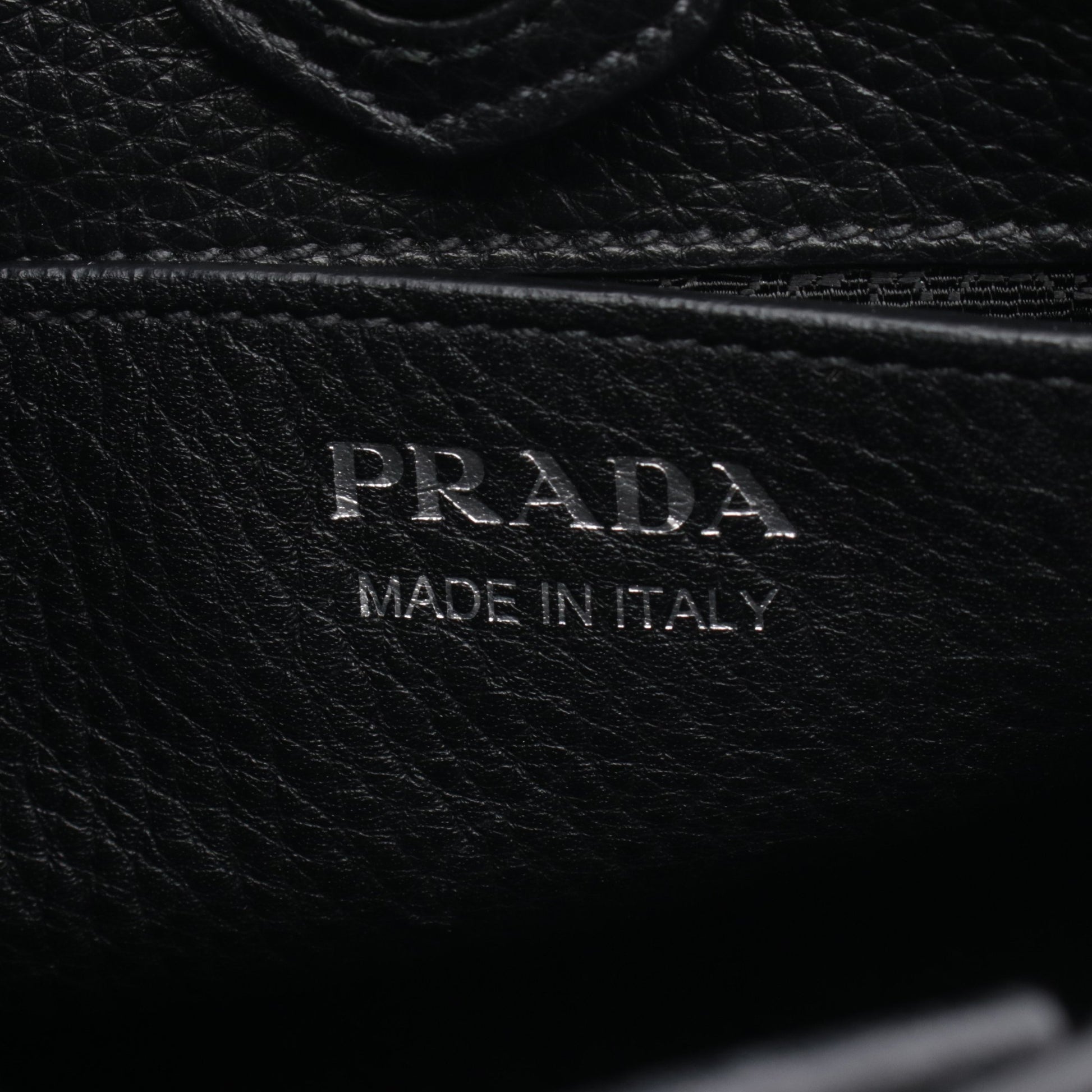 VIT.DAINO SOFT ショルダーバッグ レザー キャンバス ブラック 2WAY プラダ バッグ PRADA