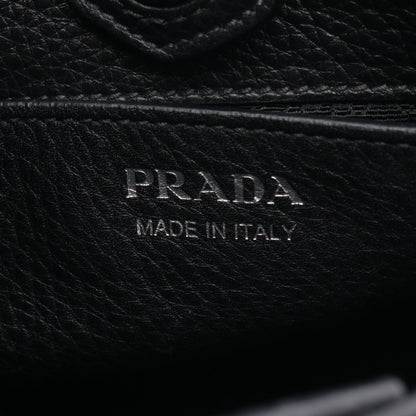 VIT.DAINO SOFT ショルダーバッグ レザー キャンバス ブラック 2WAY プラダ バッグ PRADA