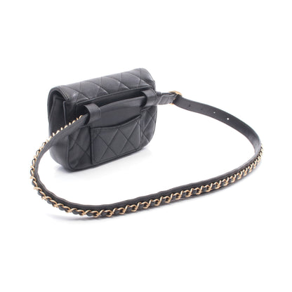 CHANEL19 ウエストバッグ ラムスキン ブラック ゴールド金具 シャネル バッグ CHANEL